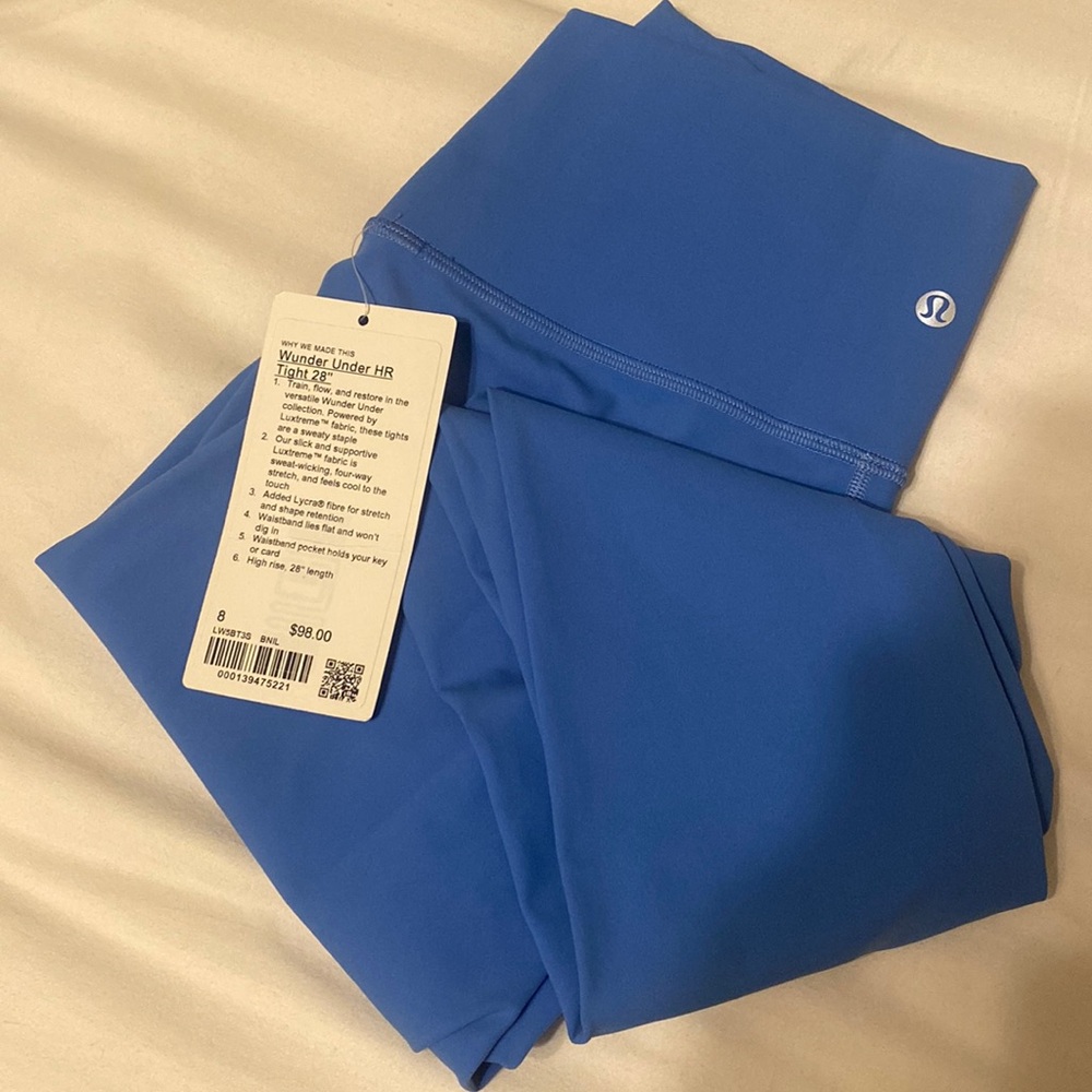 NWT LULULEMON WUNDER UNDER HR TIGHT 28” 💫 BLUE NILE 6 and 8